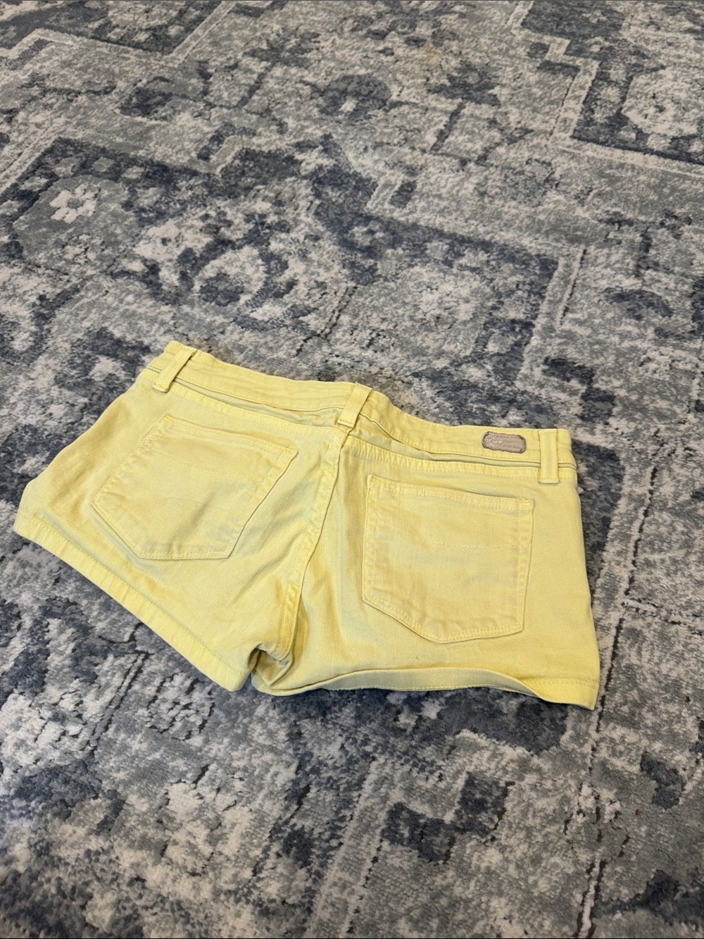 Butter Yellow Paige Jean Shorts